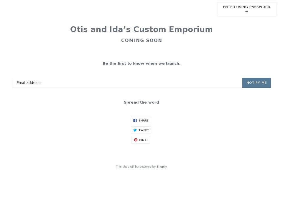 otisandida.com — Shopify storefront screenshot