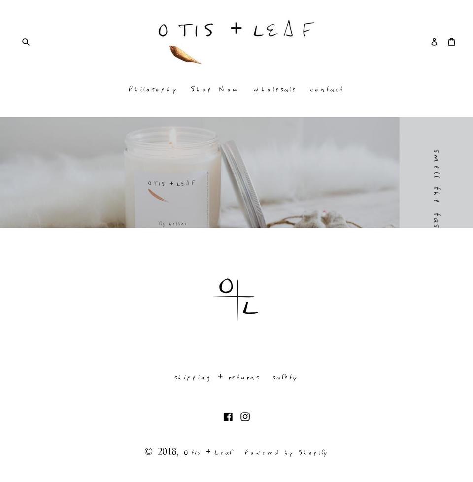 otisandleaf.com — Shopify storefront screenshot