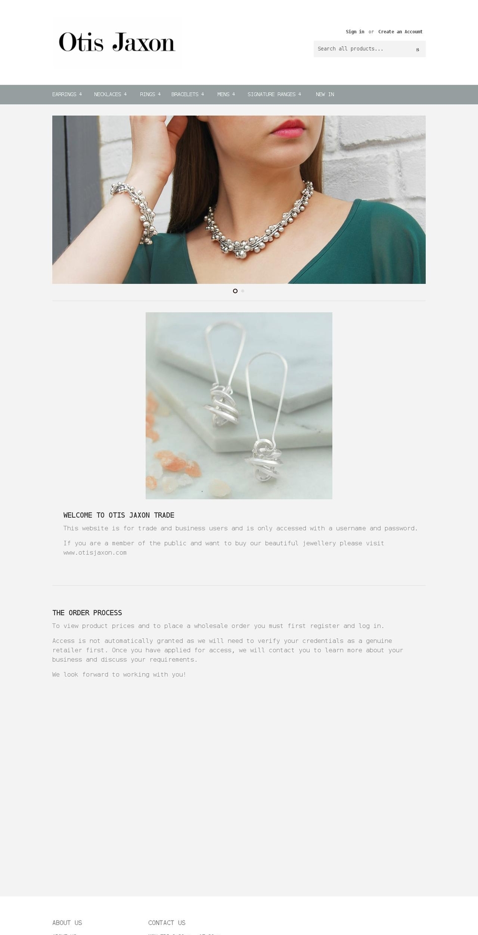 otisjaxontrade.com shopify website screenshot