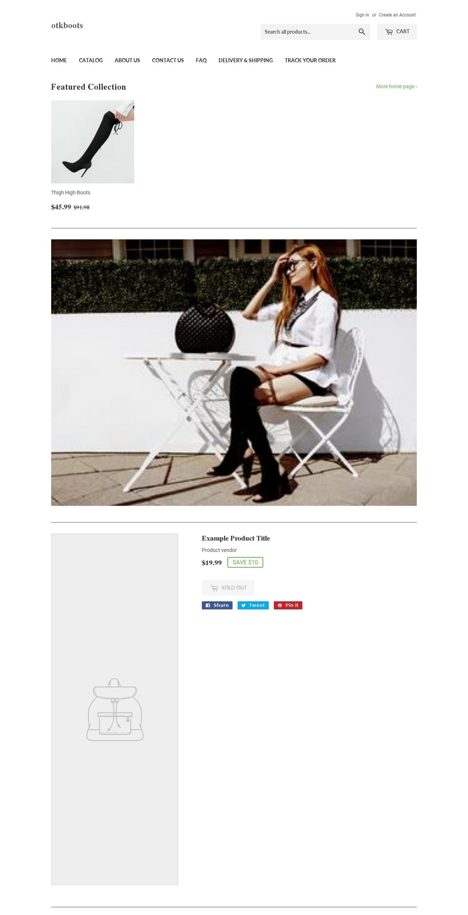 otkboots.com — Shopify storefront screenshot