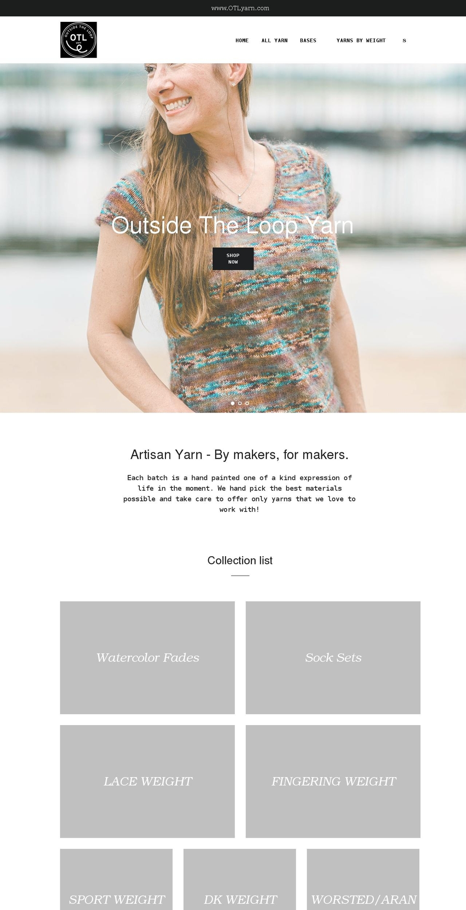 otlyarn.com shopify website screenshot