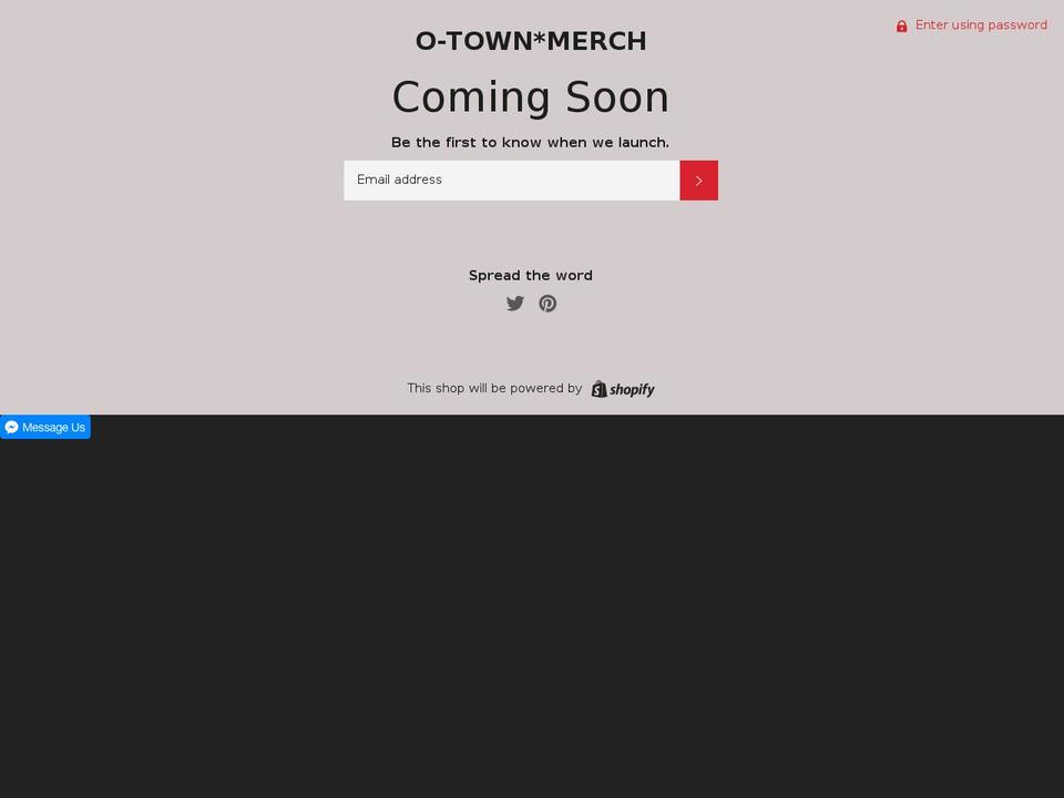 otownmerch.com shopify website screenshot