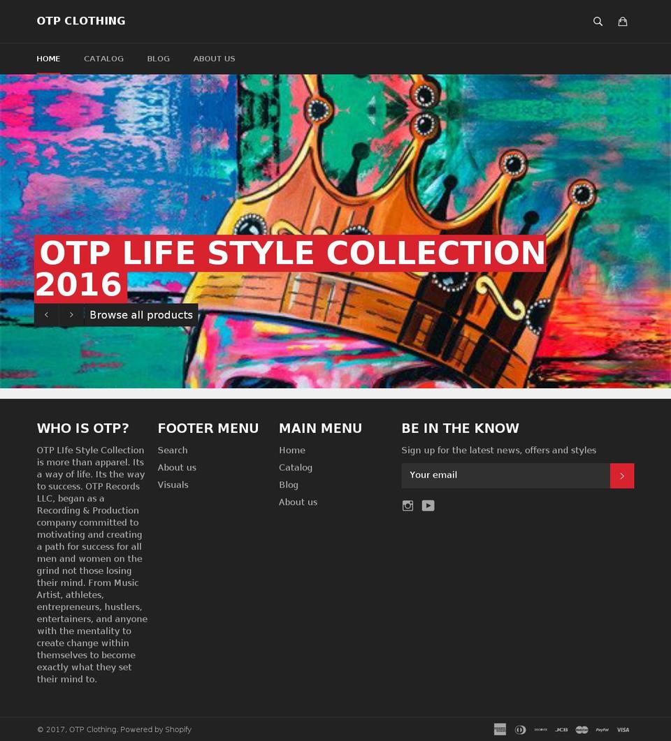 otpmia.net shopify website screenshot