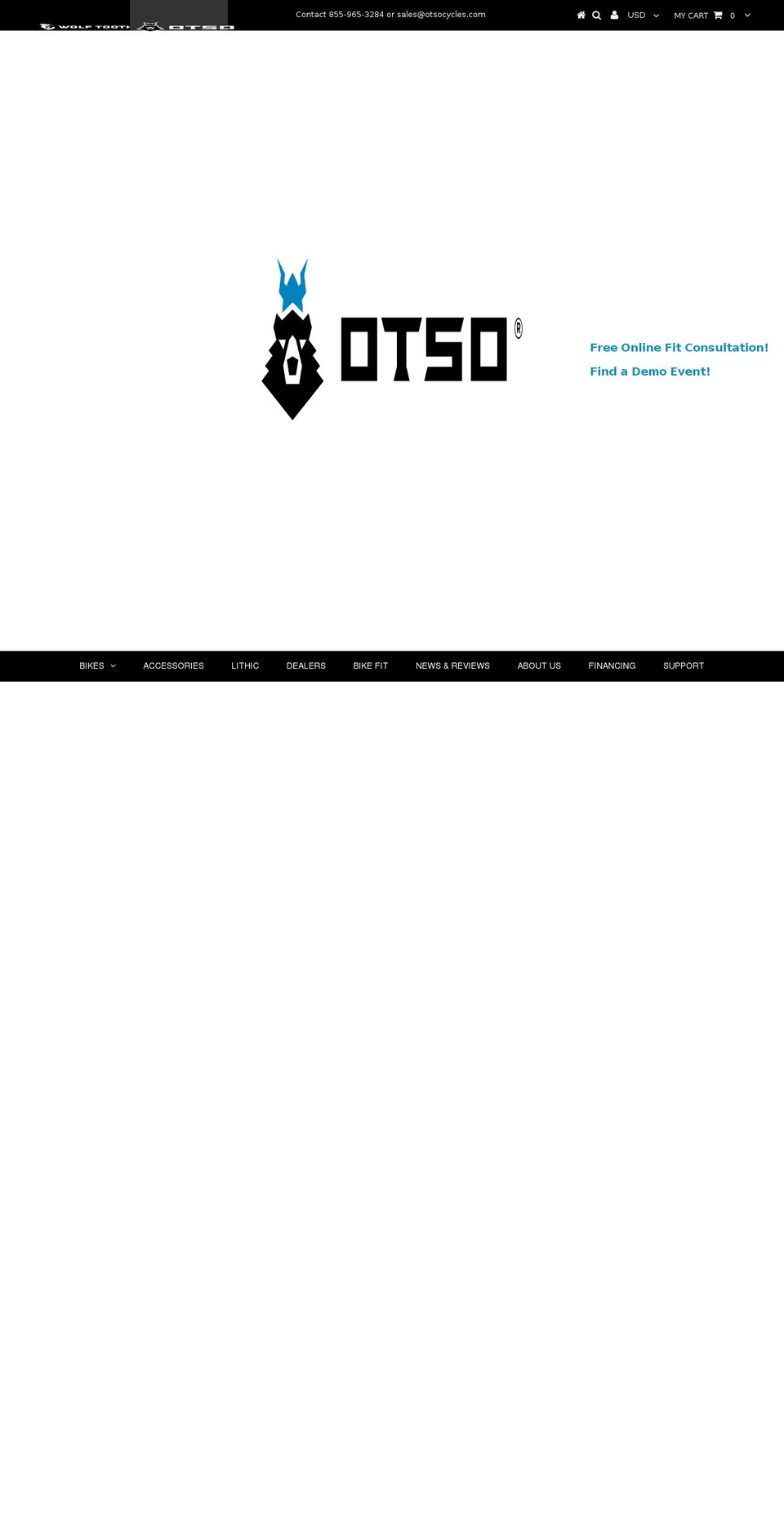 otso-cycles.com — Shopify storefront screenshot