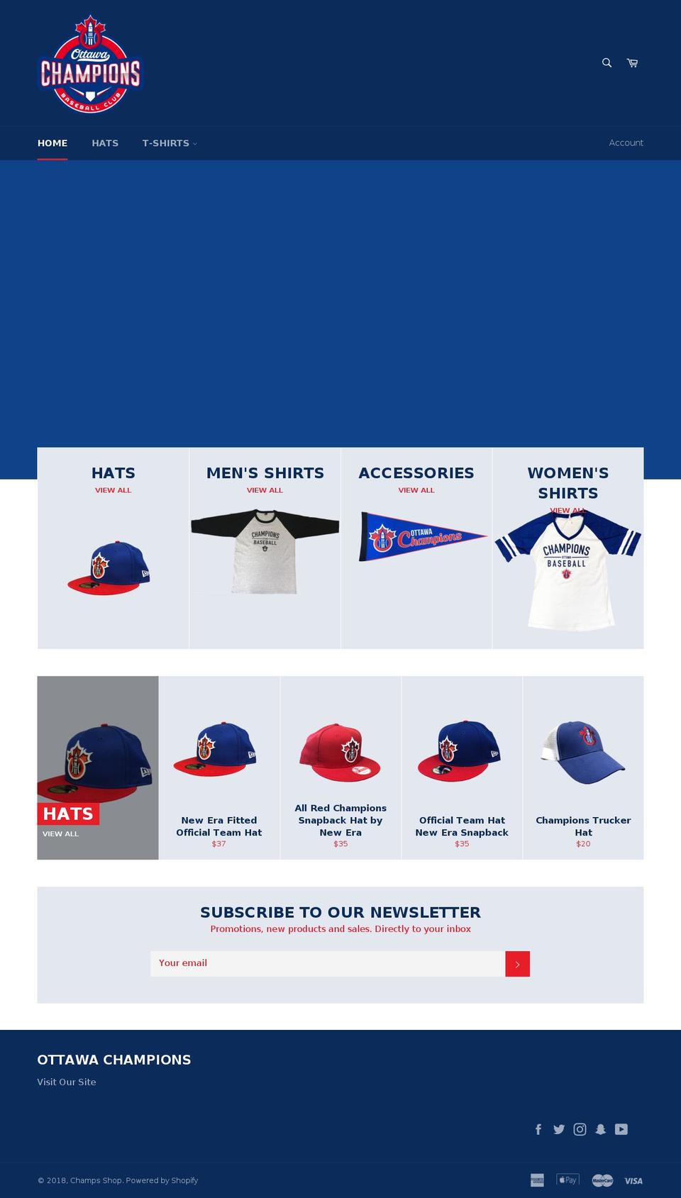 ottawachampionsshop.com shopify website screenshot