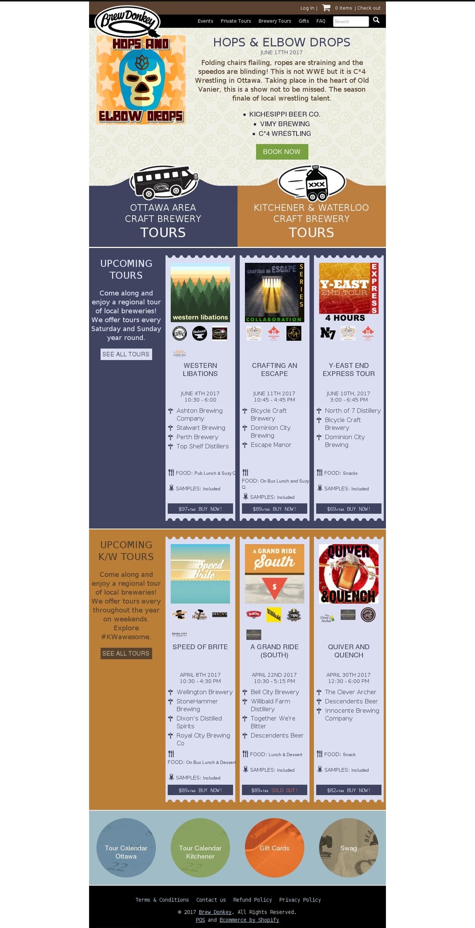 Tours Only - Deliveries Gone (Dave Dev) Shopify theme site example ottawacraftbeer.com