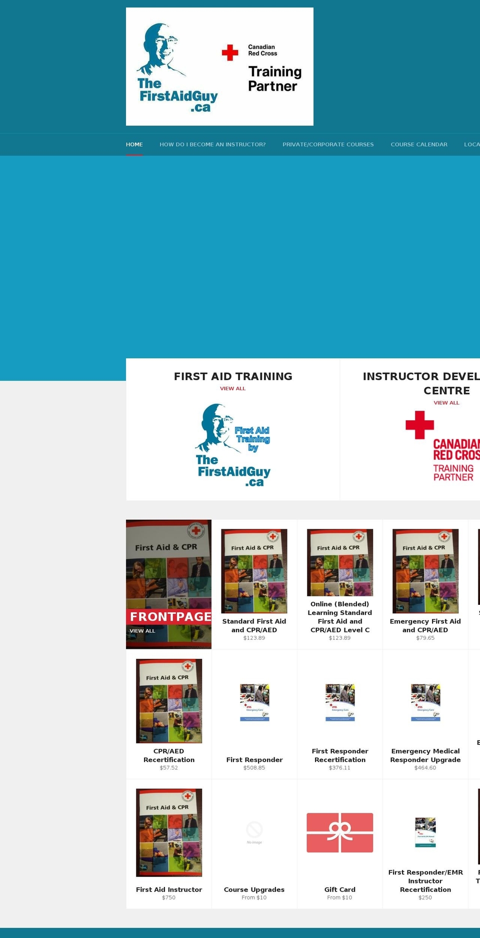 ottawafirstaid.com shopify website screenshot