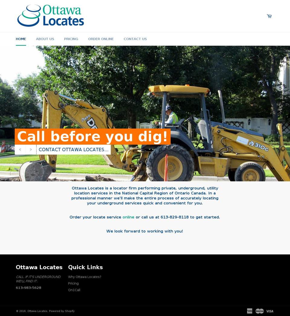 ottawalocates.com shopify website screenshot