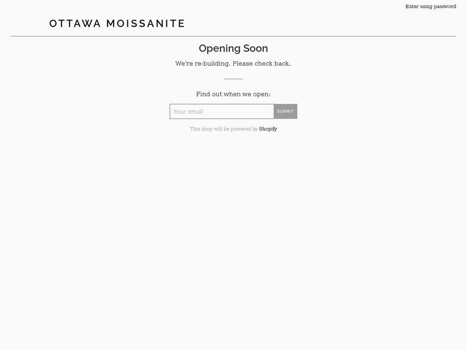 ottawamoissanite.com — Shopify storefront screenshot