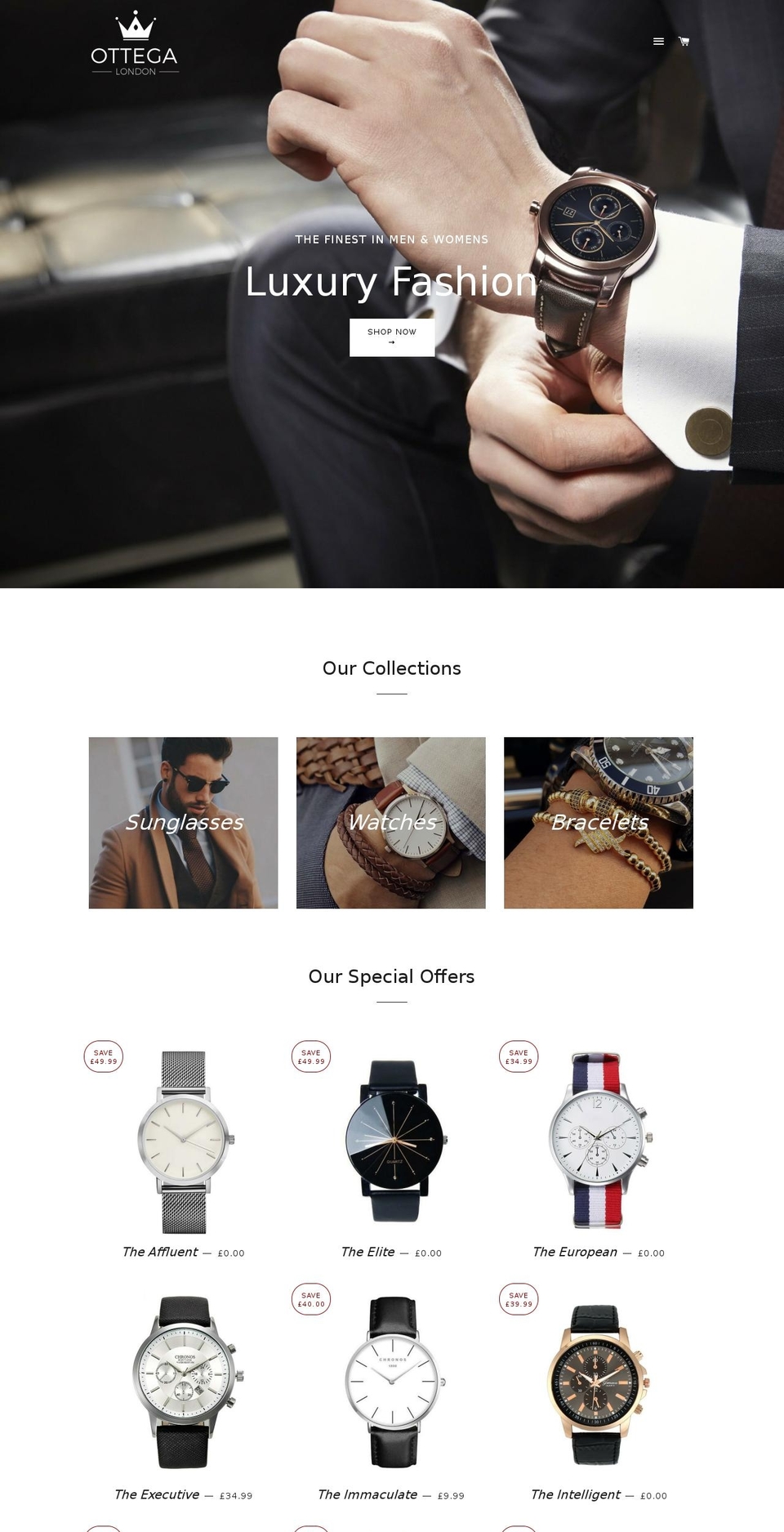 ottega.co.uk shopify website screenshot