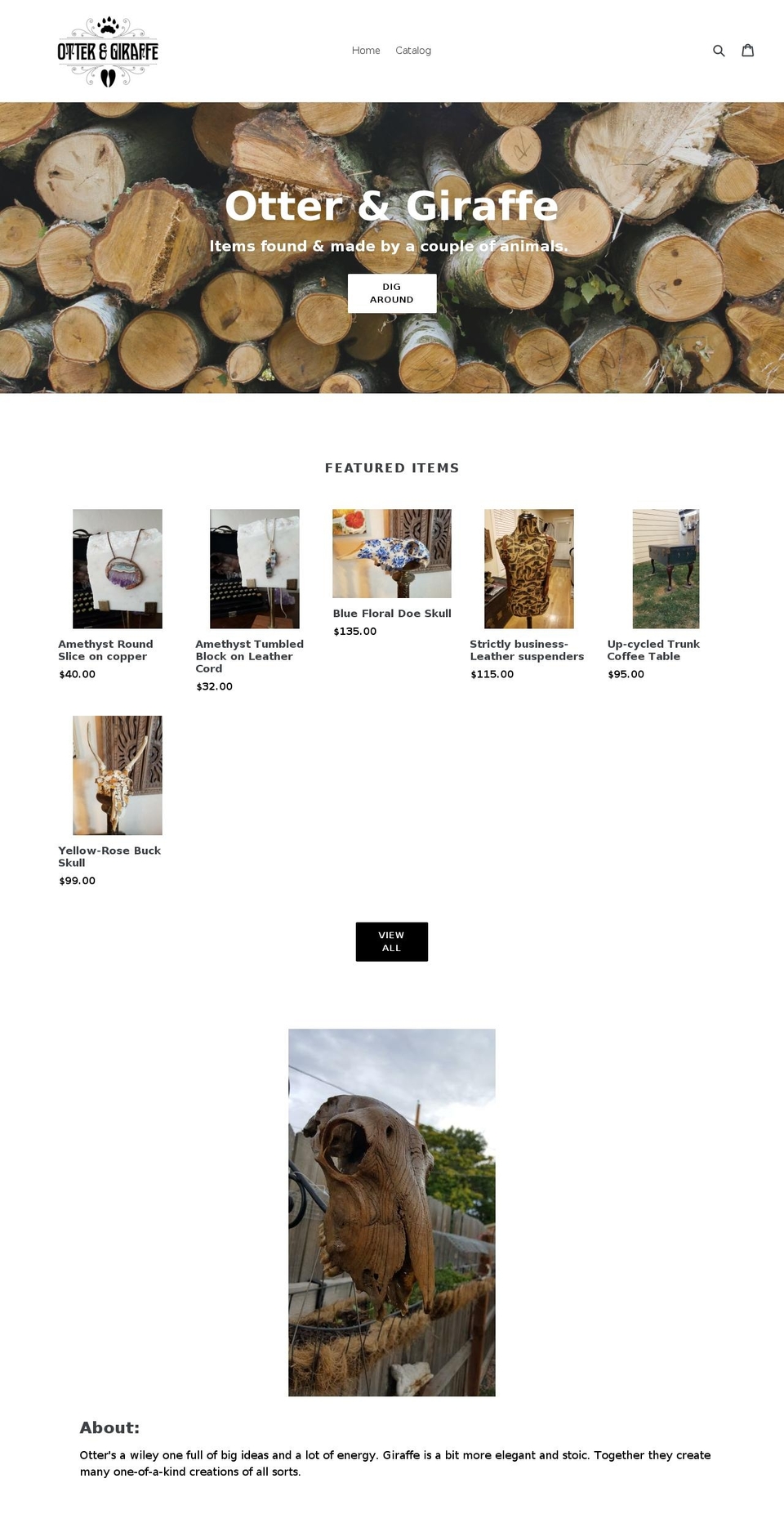 otterandgiraffe.com shopify website screenshot