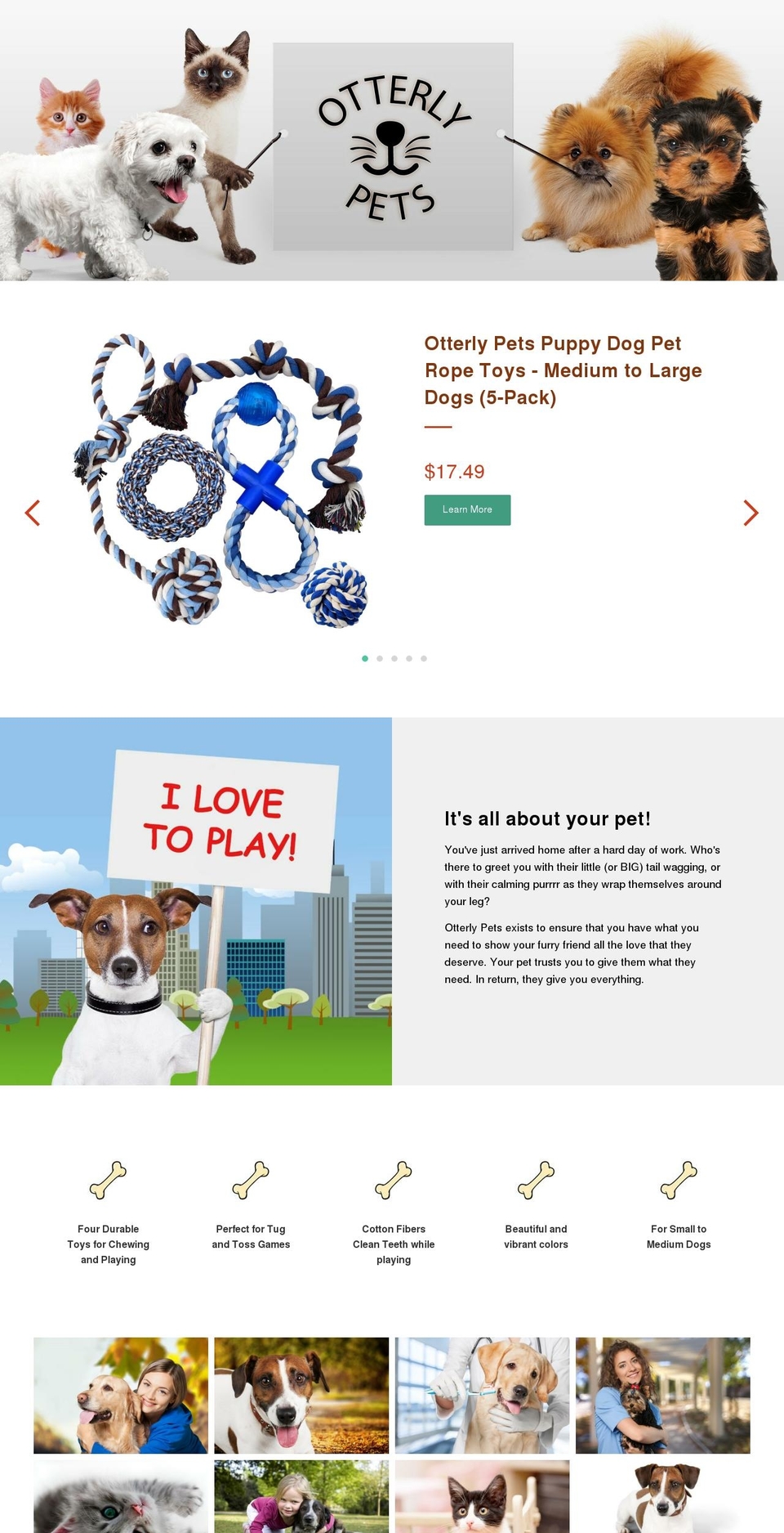 otterlypets.com shopify website screenshot