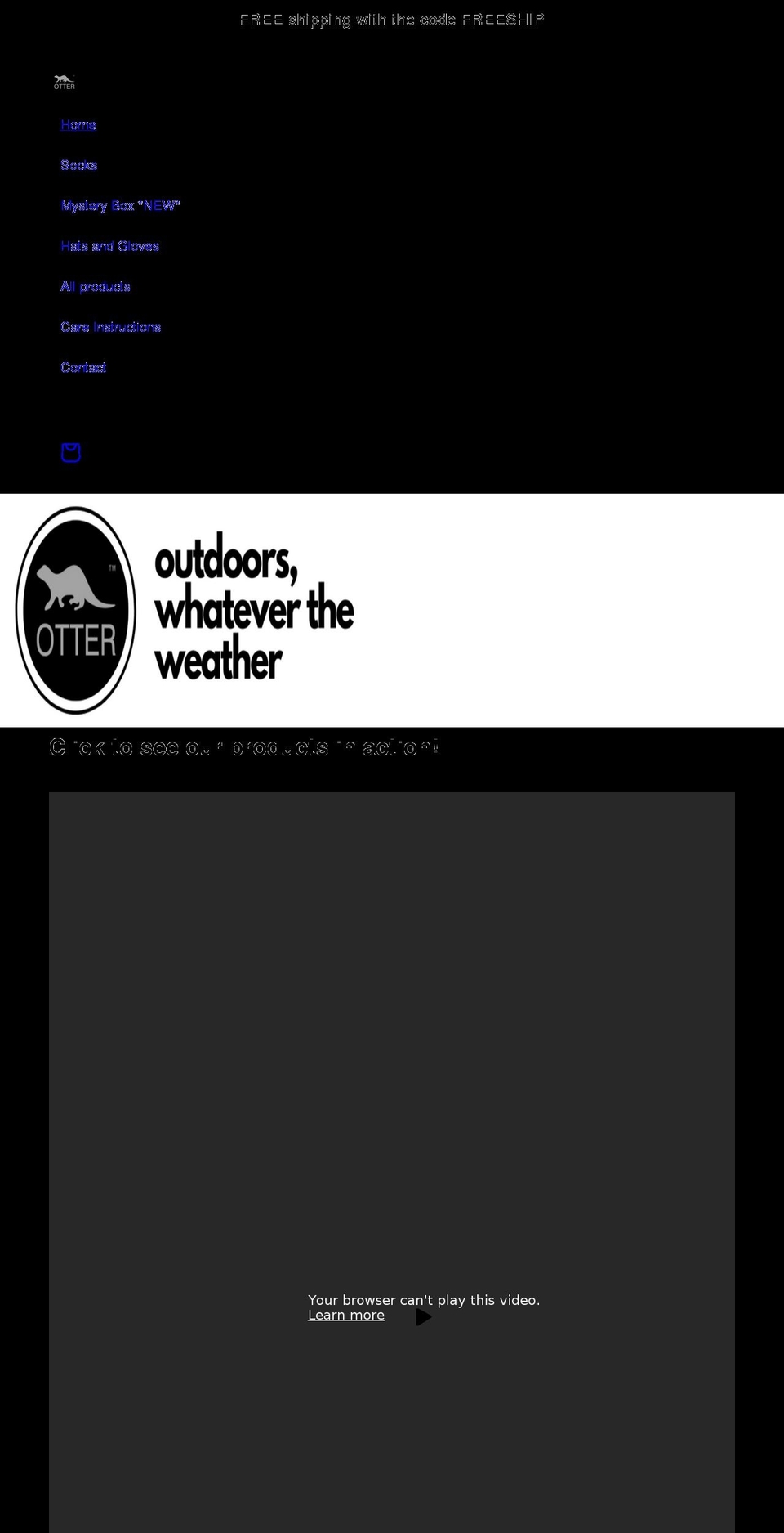 ottersocks.co.uk shopify website screenshot