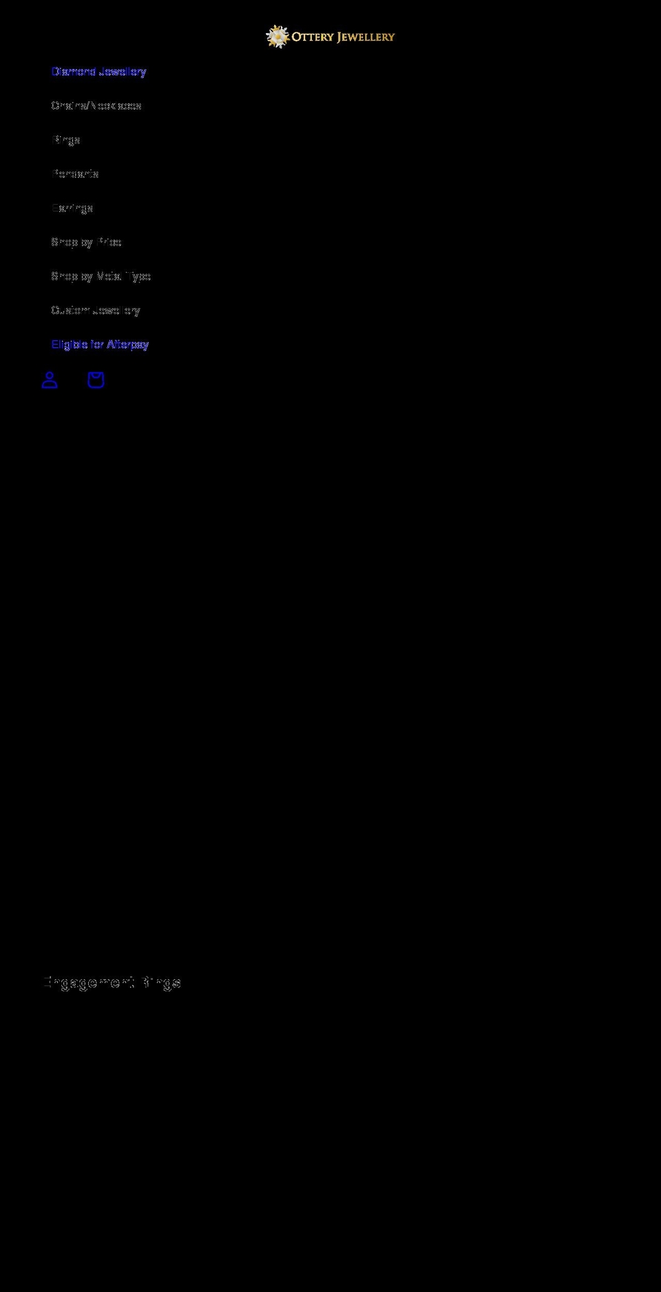 otteryjewellery.com — Shopify storefront screenshot