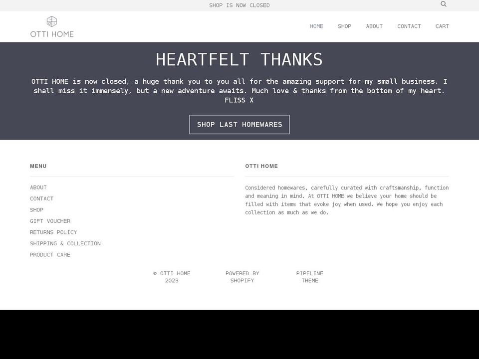 ottihome.co.uk shopify website screenshot