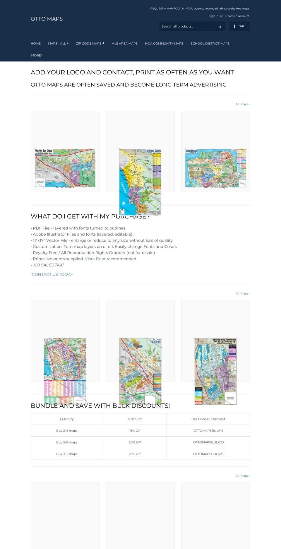 ottomaps.com — Shopify storefront screenshot