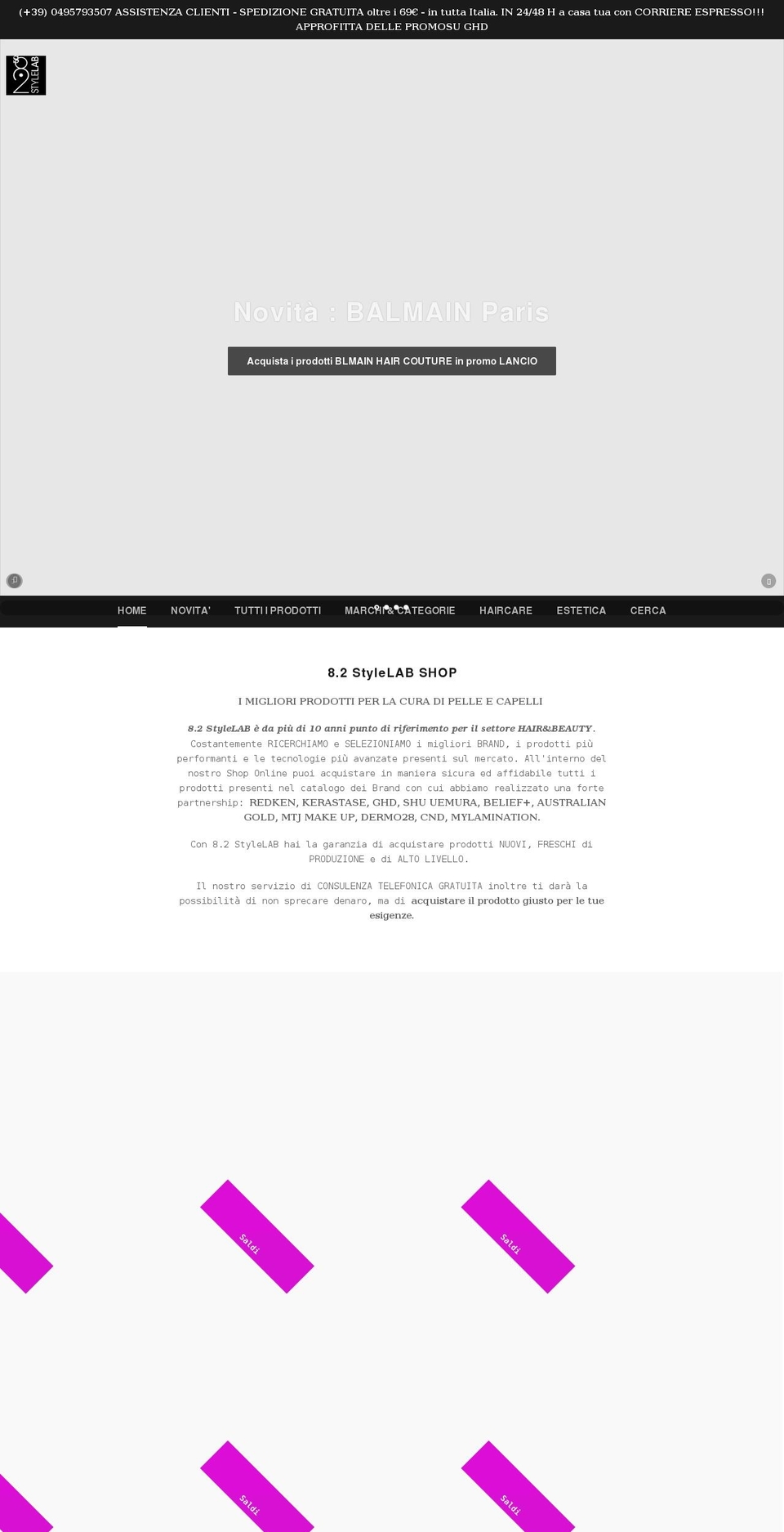 ottopuntodue.it shopify website screenshot