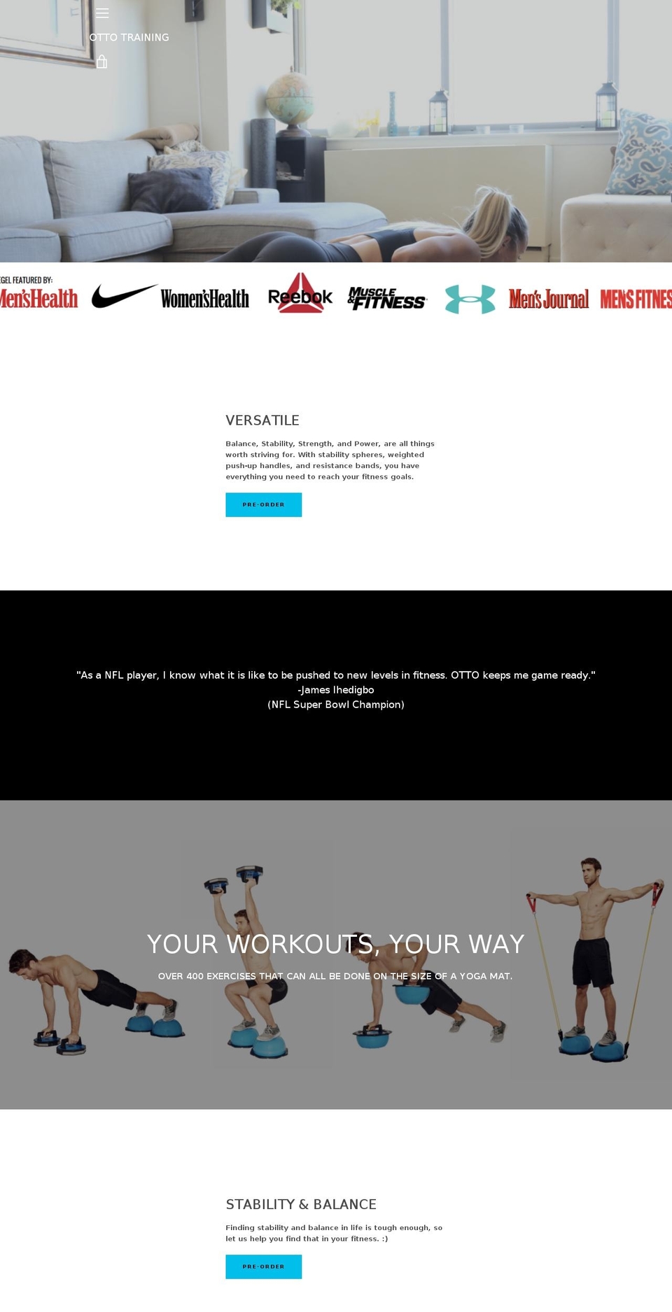 ottotraining.com — Shopify storefront screenshot
