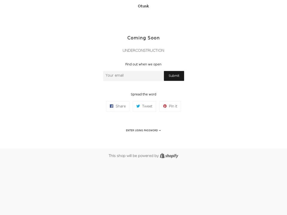 otusk.com shopify website screenshot