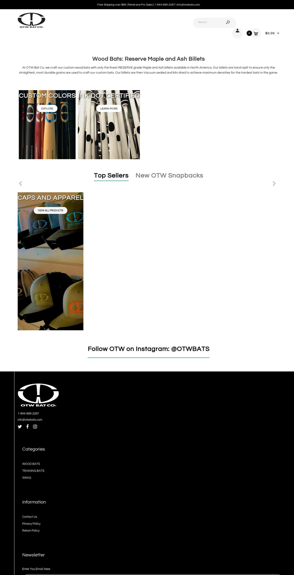 KU-ITG V Shopify theme site example otwbats.com