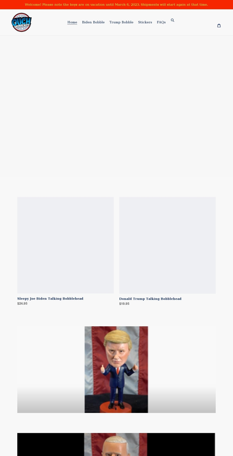 ouchmoments.com shopify website screenshot
