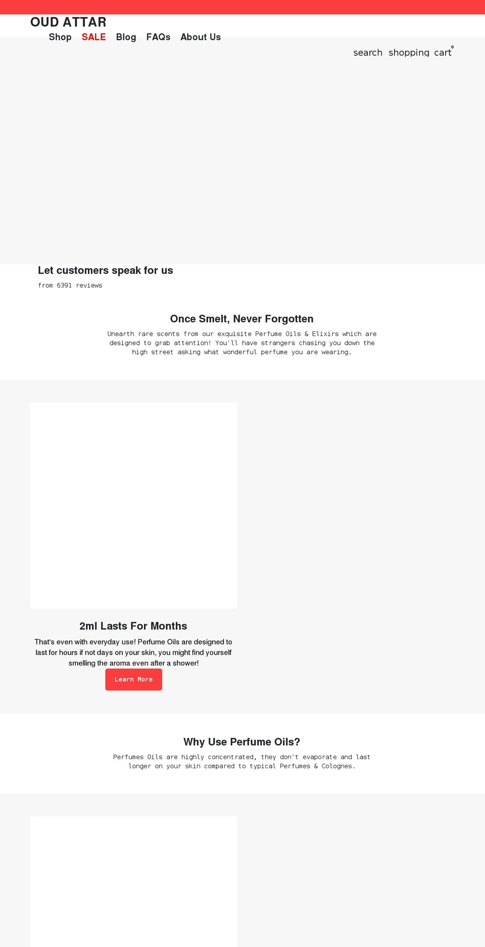 oudattar.co.uk shopify website screenshot