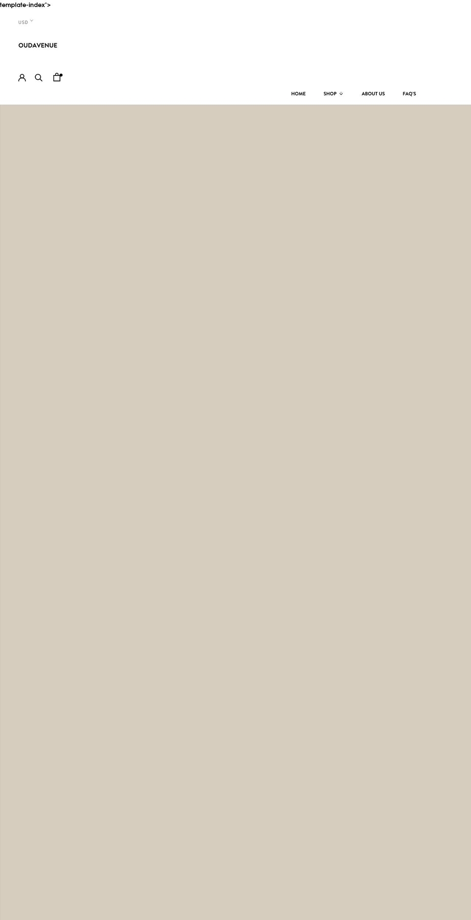 oudavenue.com shopify website screenshot