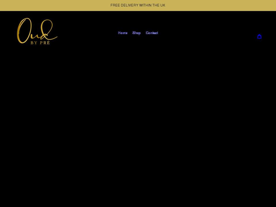 oudbypre.com shopify website screenshot