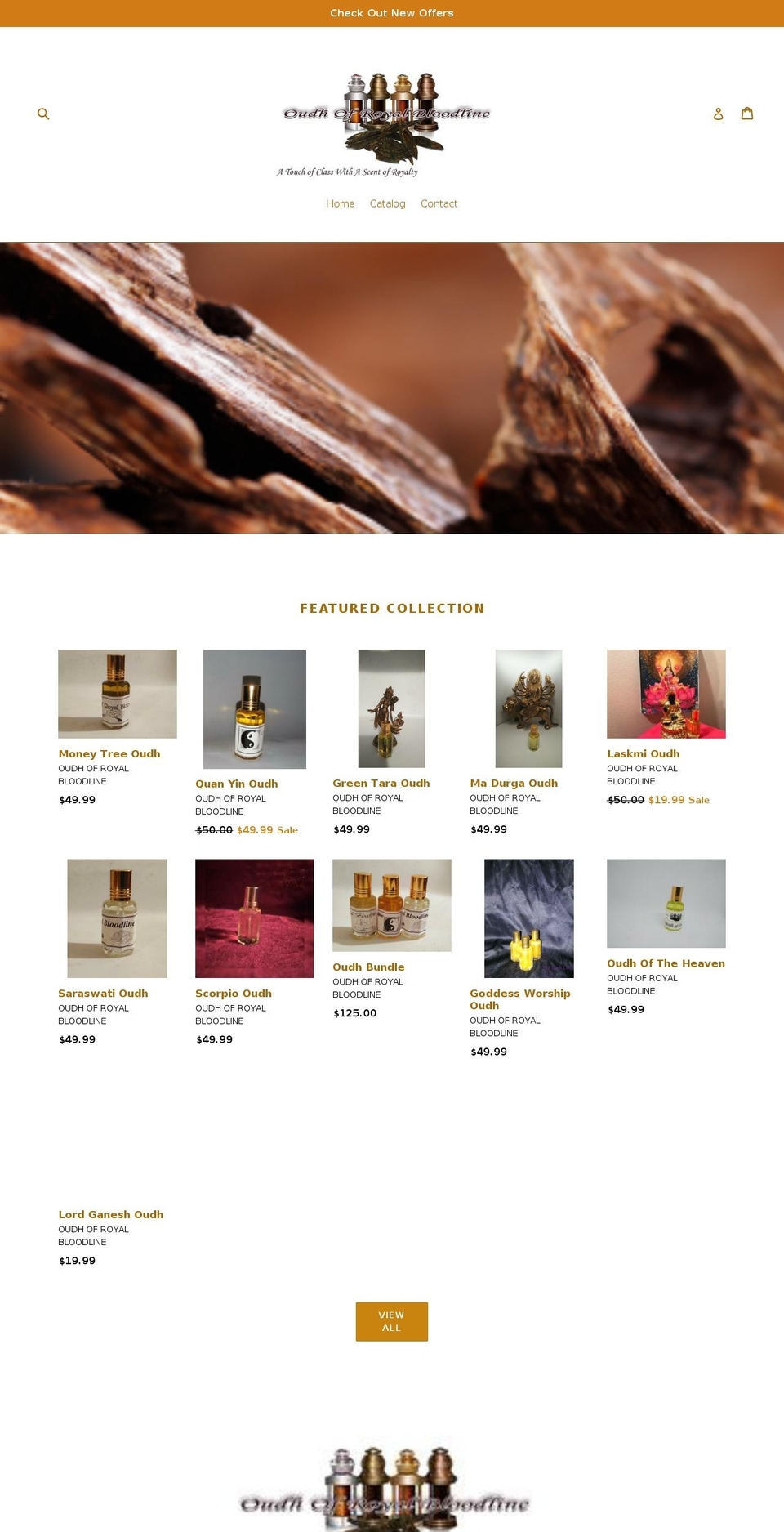 oudhofroyalbloodline.com shopify website screenshot