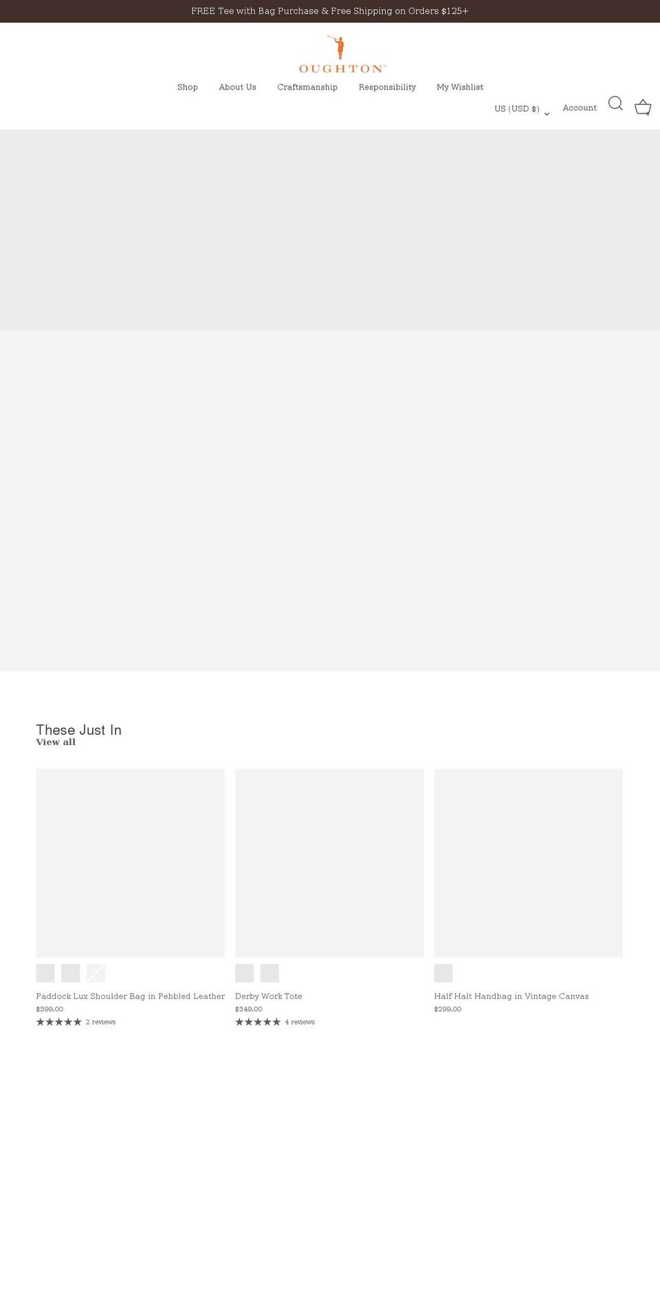 oughton.com shopify website screenshot