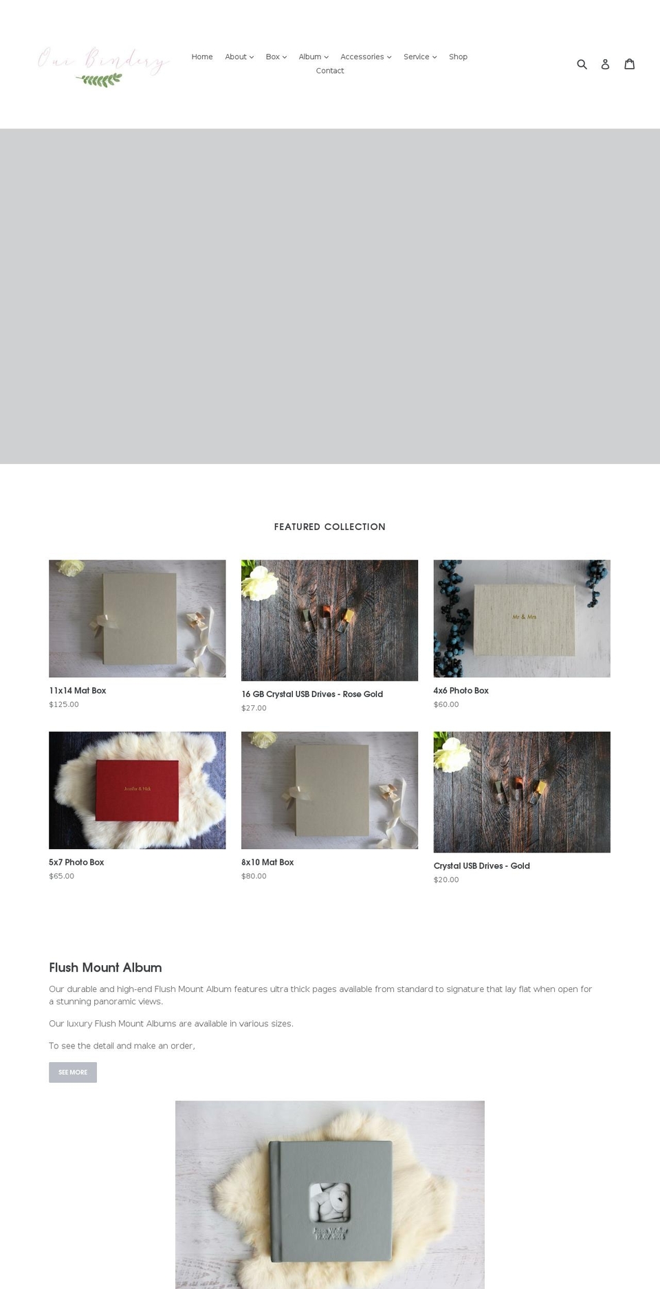 ouibindery.com — Shopify storefront screenshot