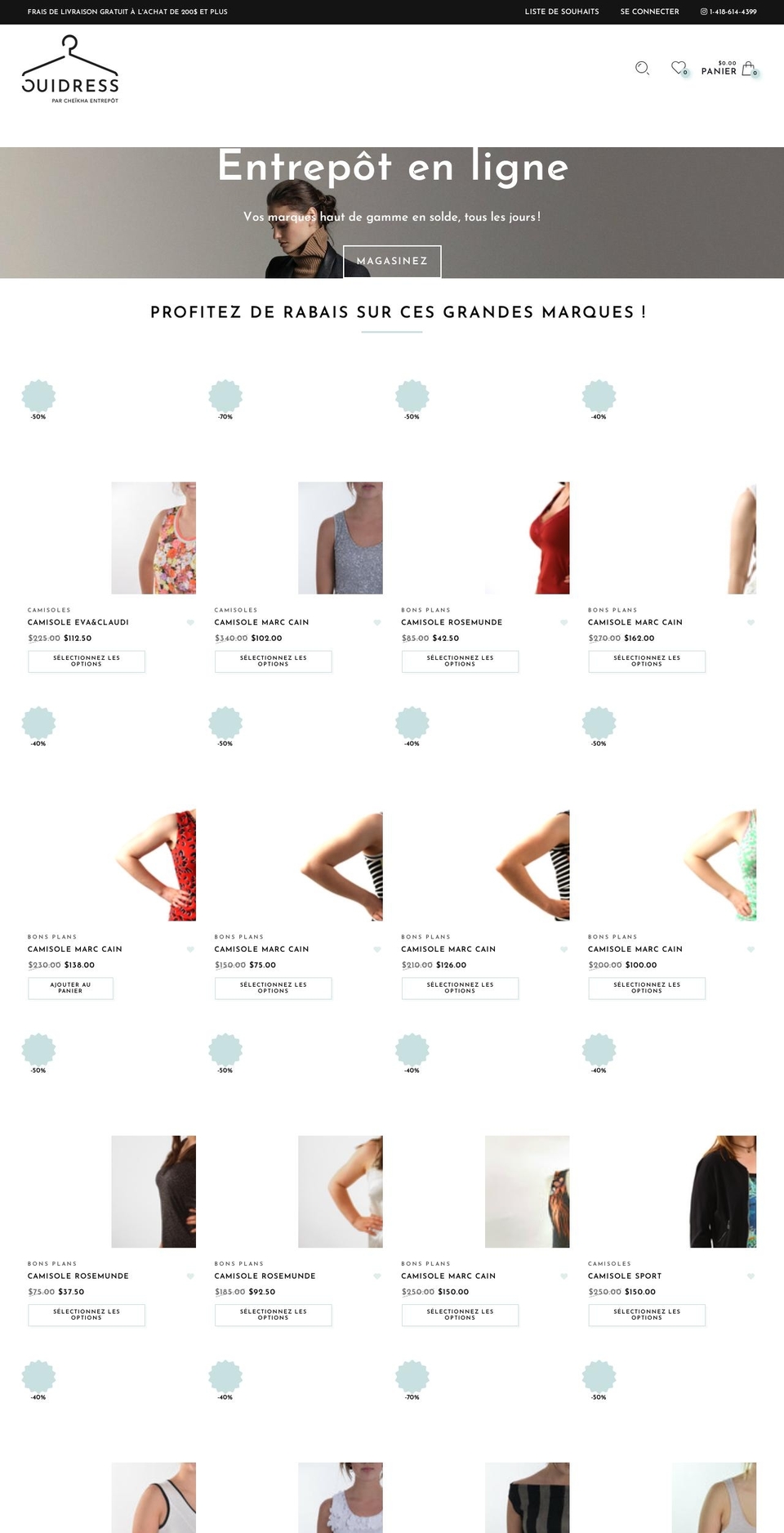 ouidress.com shopify website screenshot