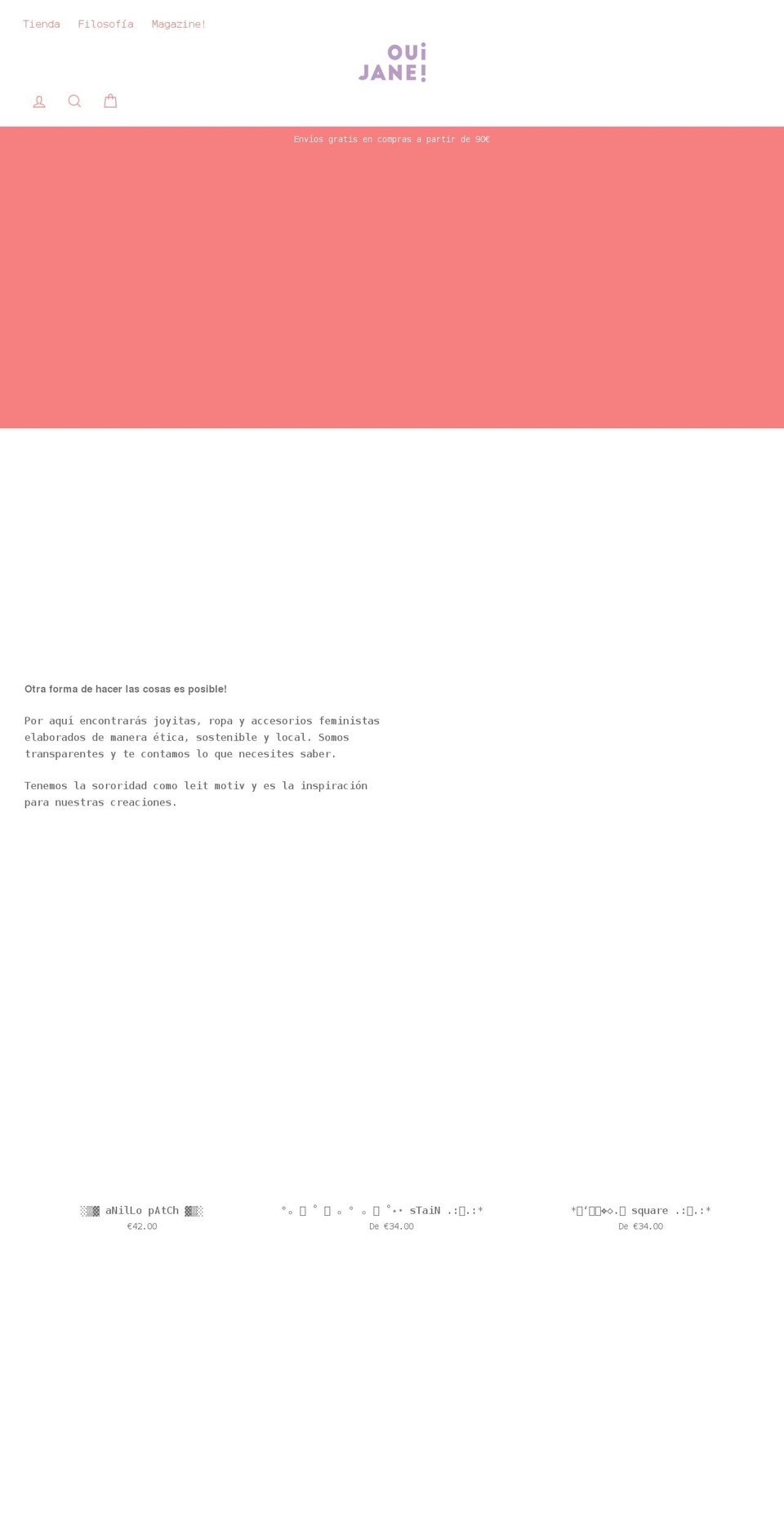 ouijane.com — Shopify storefront screenshot