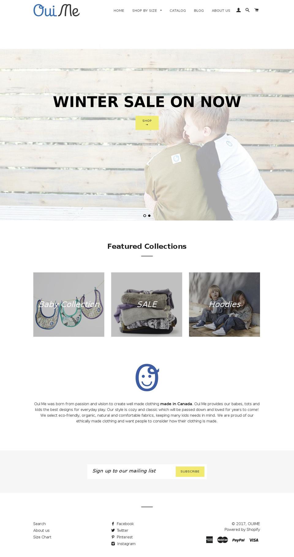 ouime.ca shopify website screenshot