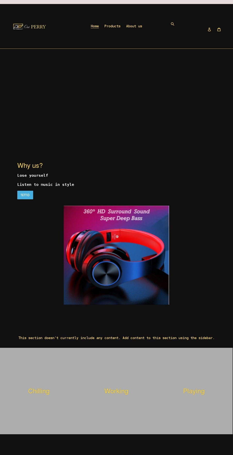 ouiperry.myshopify.com shopify website screenshot