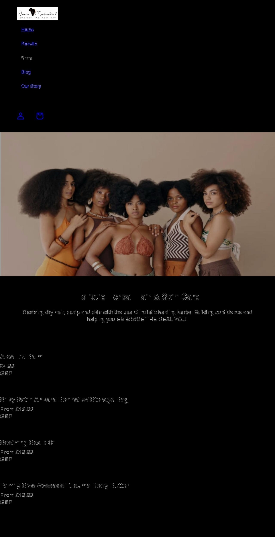 oumiecosmetics.com shopify website screenshot