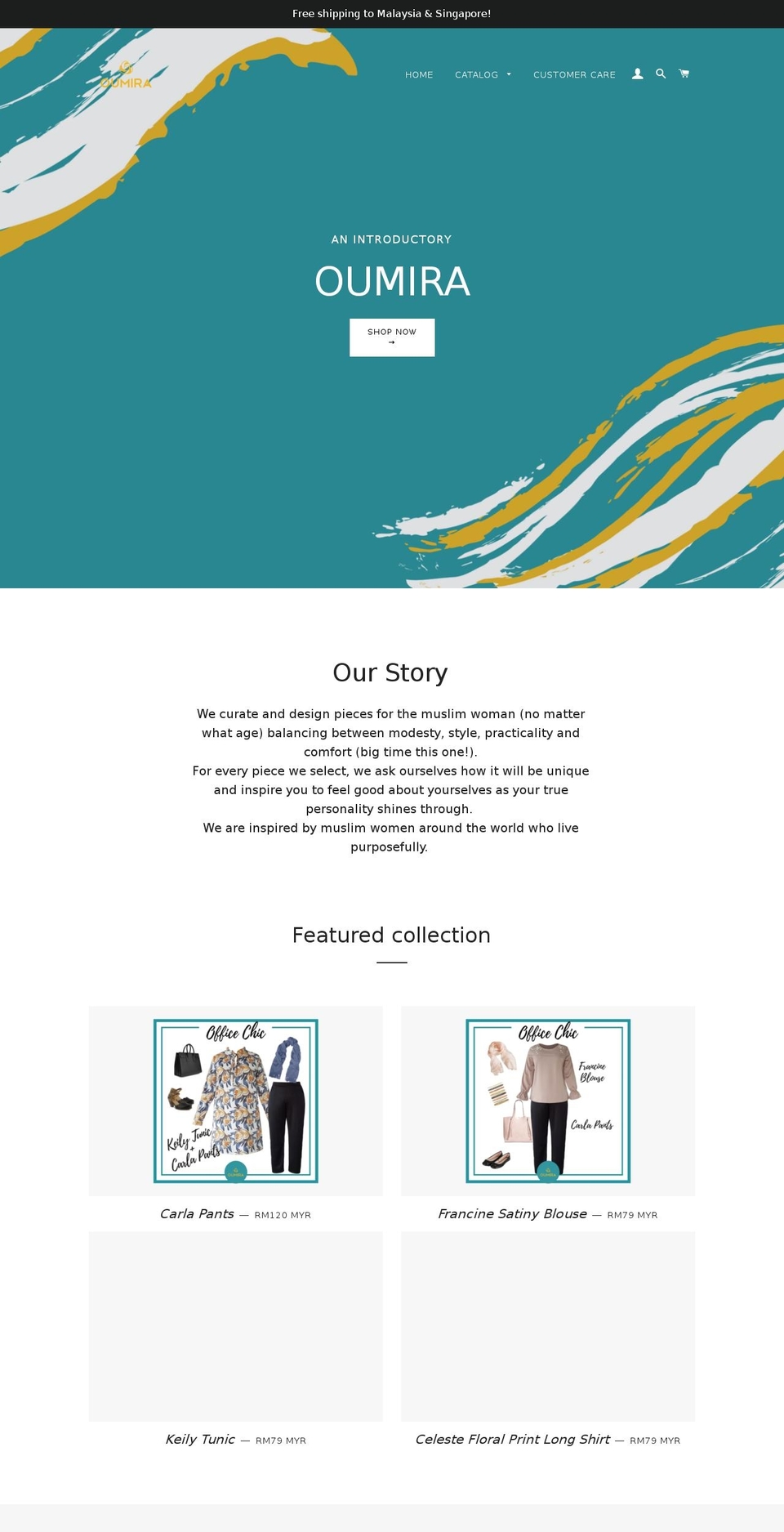 oumira.com — Shopify storefront screenshot