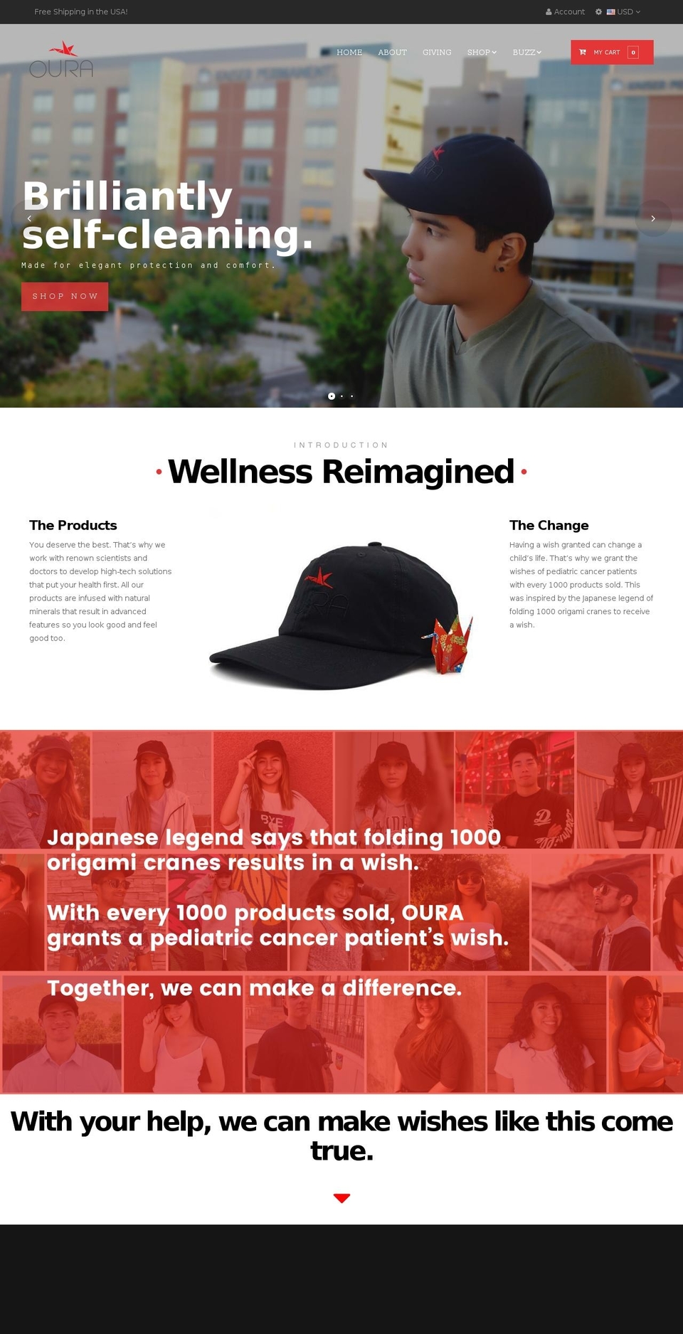 ouragami.org shopify website screenshot
