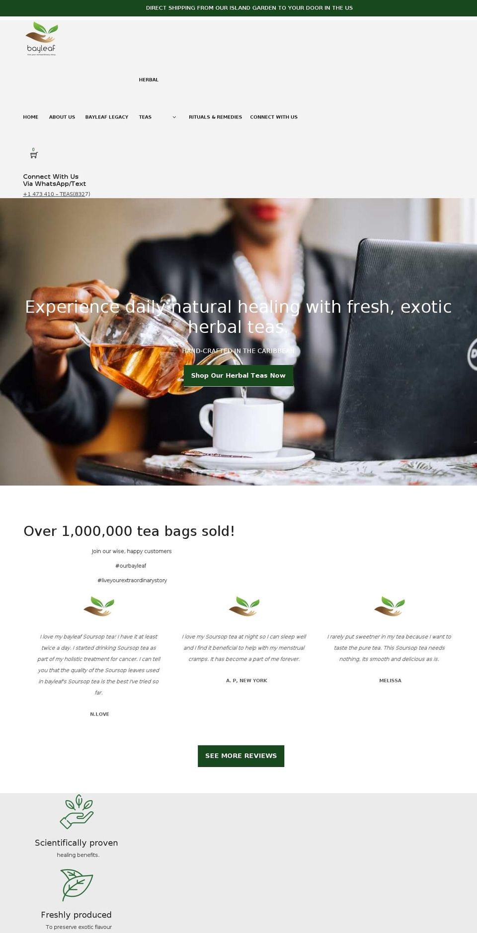 ourbayleaf.co shopify website screenshot