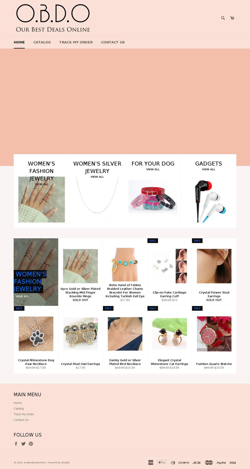 ourbestdealsonlinetoday.com — Shopify storefront screenshot