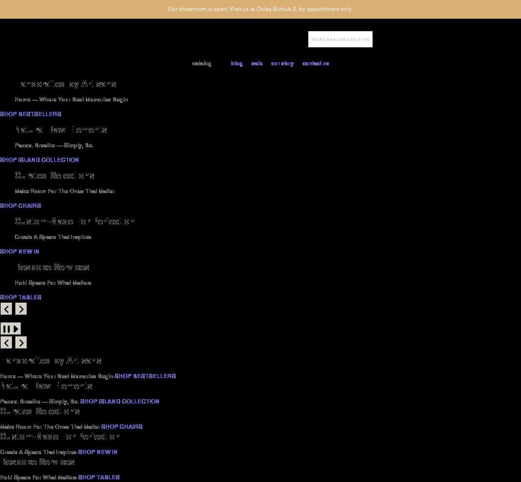 ourcasacollective.com shopify website screenshot