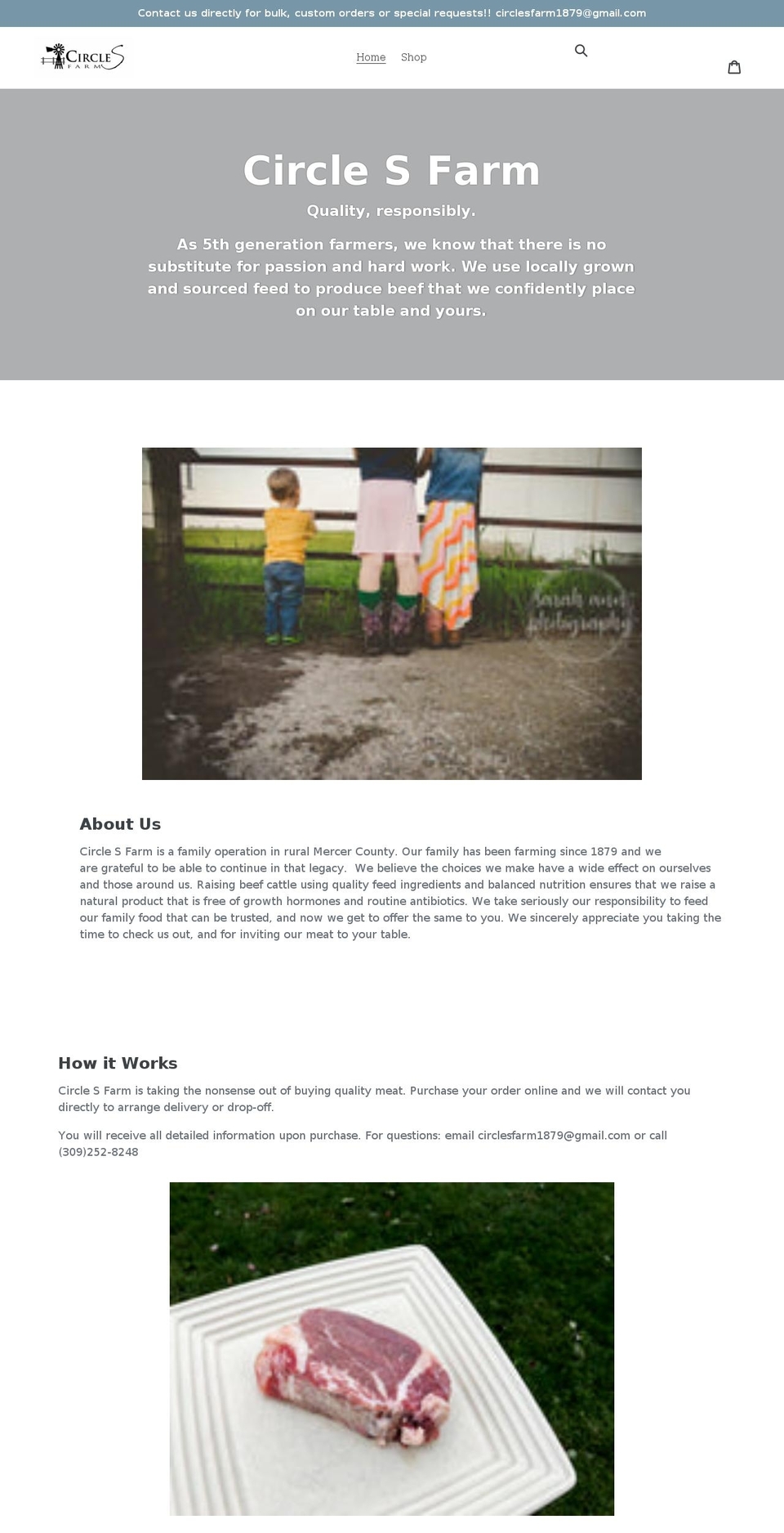 ourcirclesfarm.com shopify website screenshot