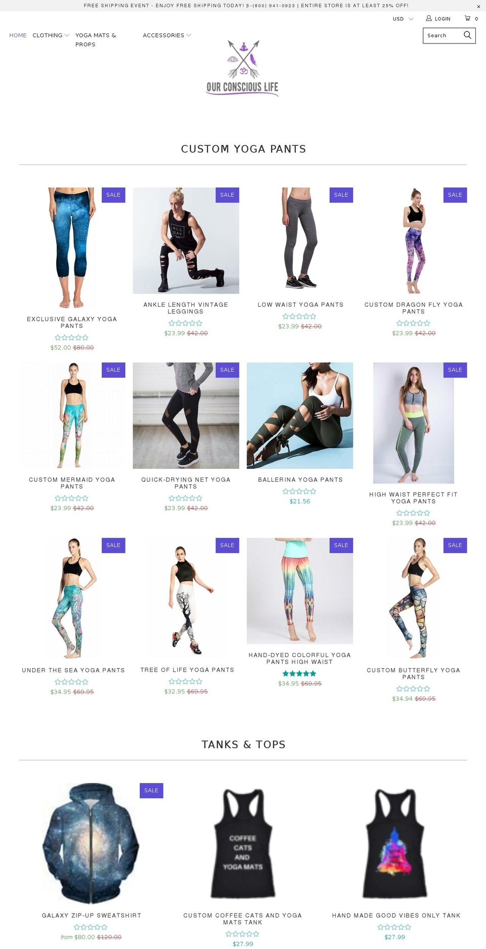 ourconsciouslife.com — Shopify storefront screenshot