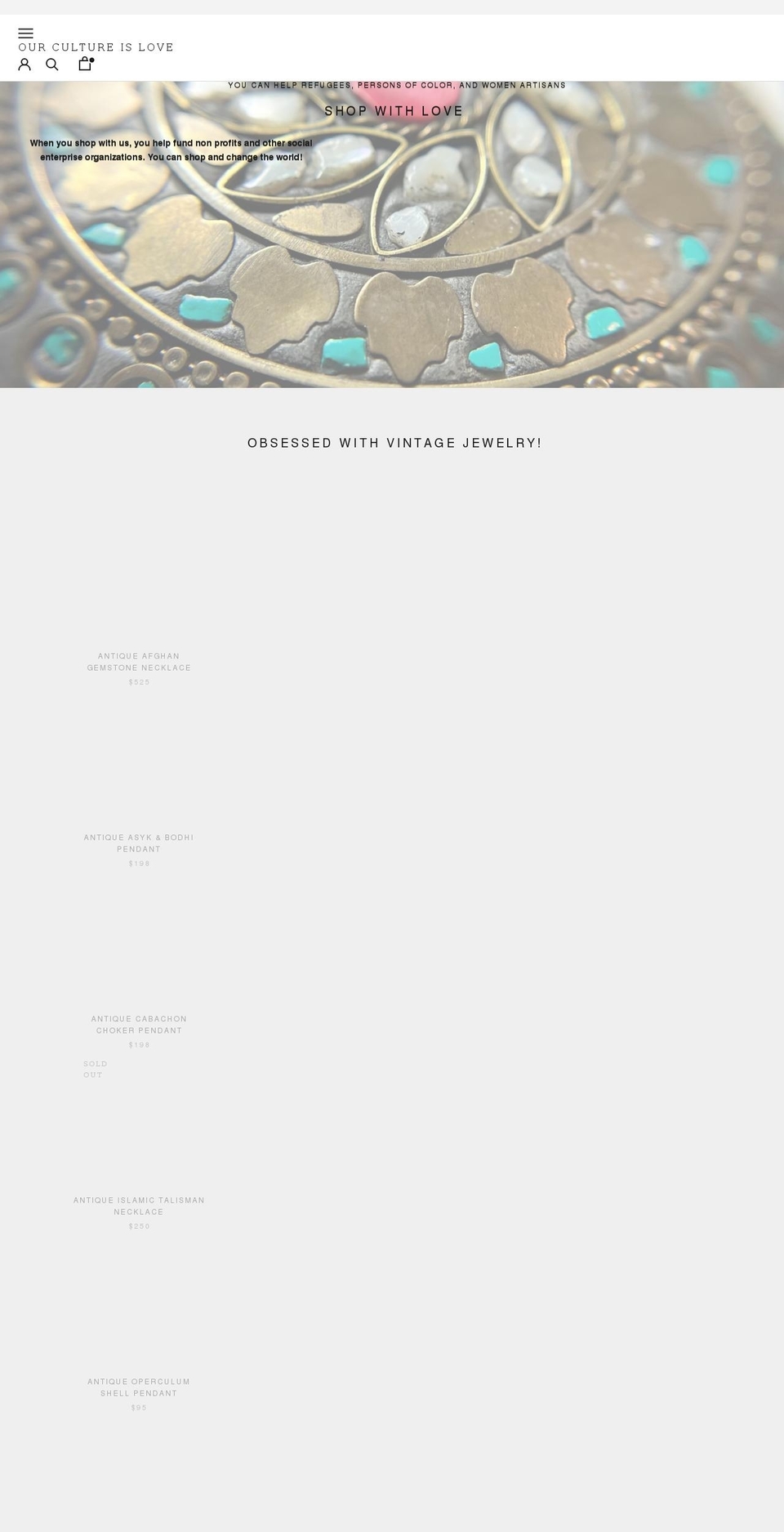 ourcultureislove.com — Shopify storefront screenshot