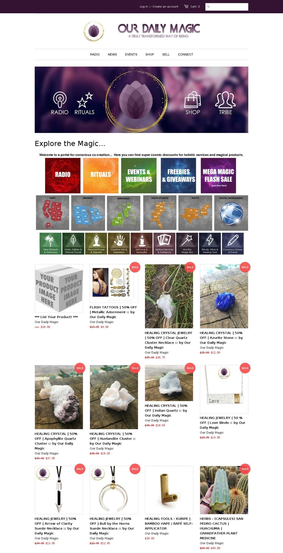 ourdailymagic.com — Shopify storefront screenshot