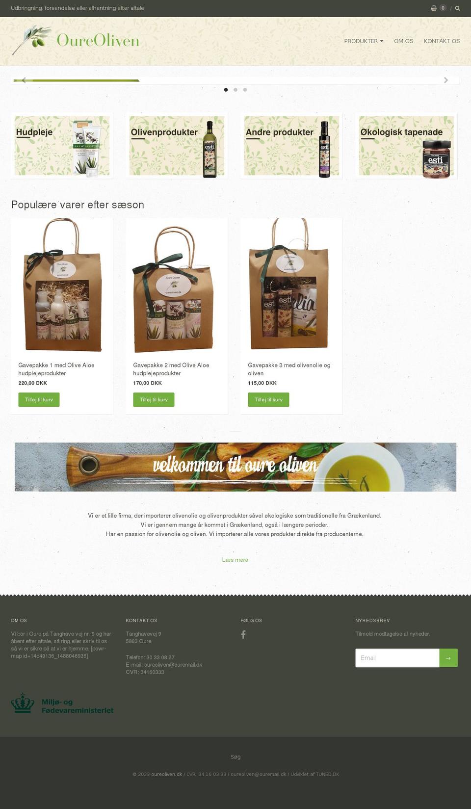 oureoliven.dk shopify website screenshot