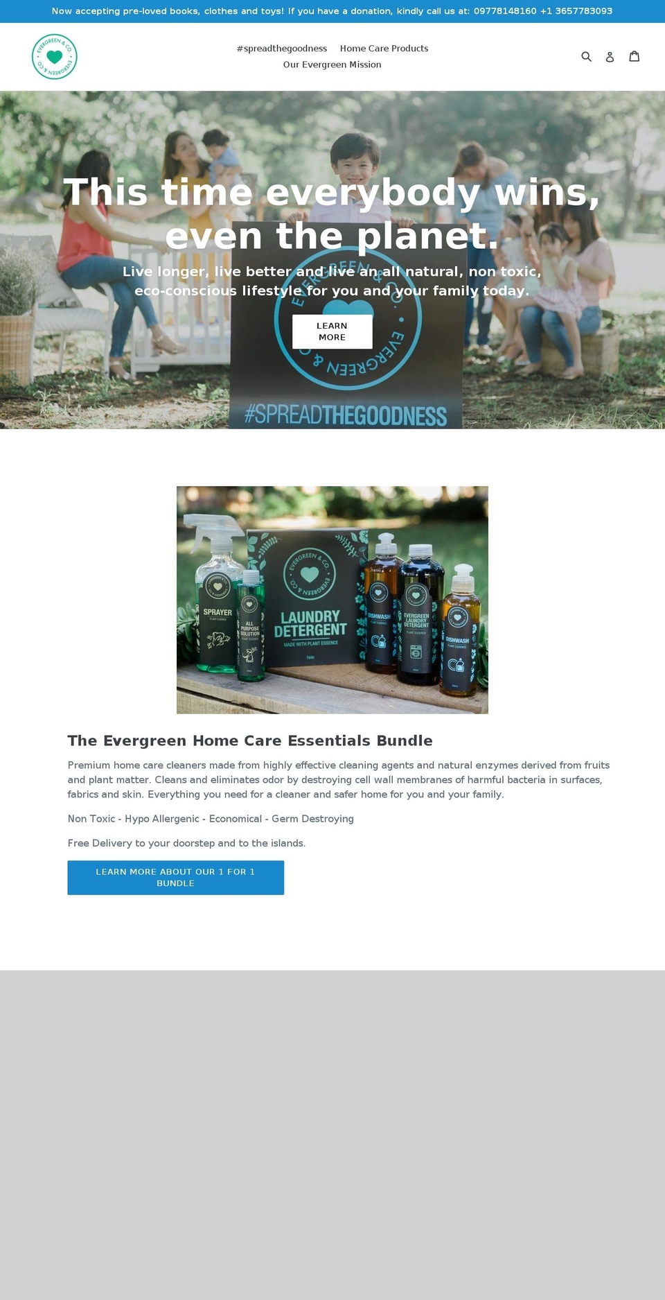 ourevergreenmission.com — Shopify storefront screenshot