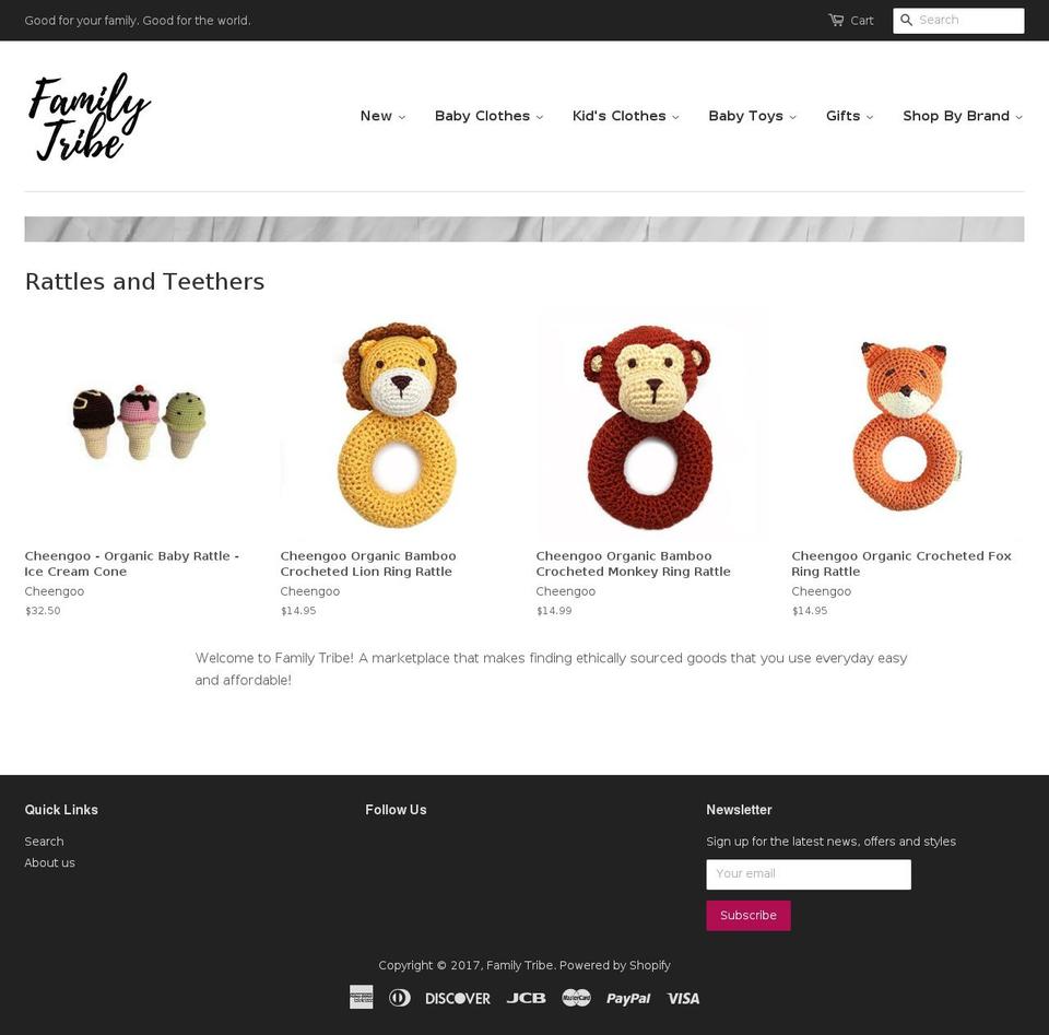 ourfamilytribe.com shopify website screenshot