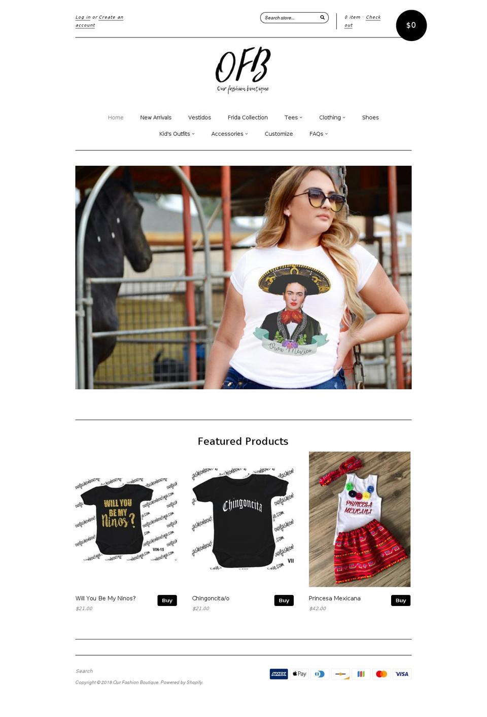 ourfashionboutique.myshopify.com shopify website screenshot
