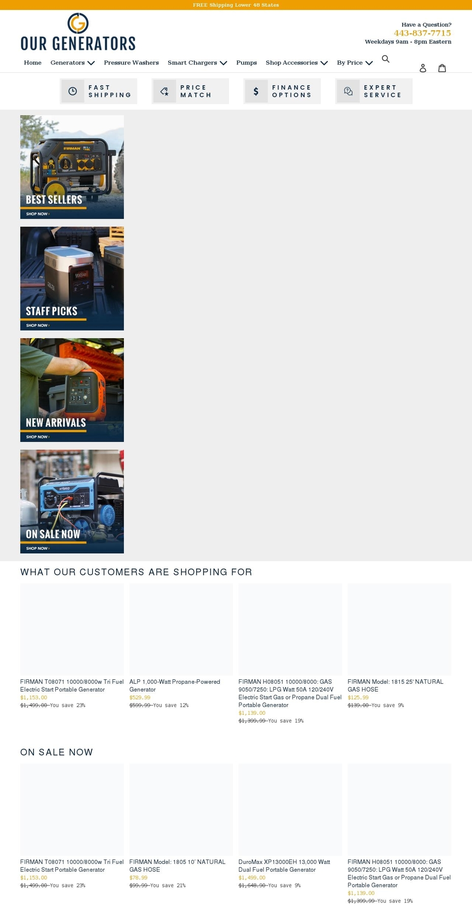 New-dsl-theme- Shopify theme site example ourgenerators.com